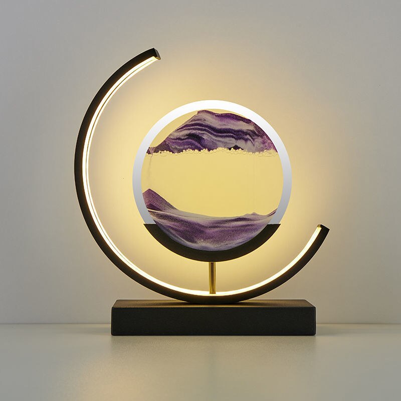 Tranquil Light LED Table Lamp With Moving Sand Scene For Relaxation