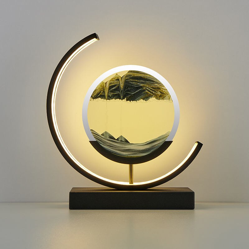 Tranquil Light LED Table Lamp With Moving Sand Scene For Relaxation
