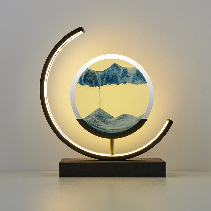 Tranquil Light LED Table Lamp With Moving Sand Scene For Relaxation
