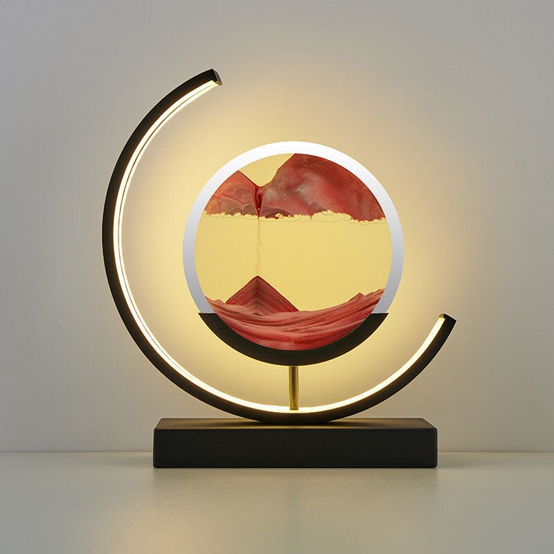 Tranquil Light LED Table Lamp With Moving Sand Scene For Relaxation