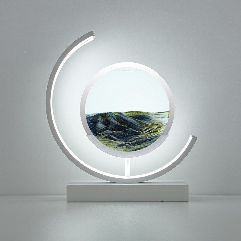 Tranquil Light LED Table Lamp With Moving Sand Scene For Relaxation