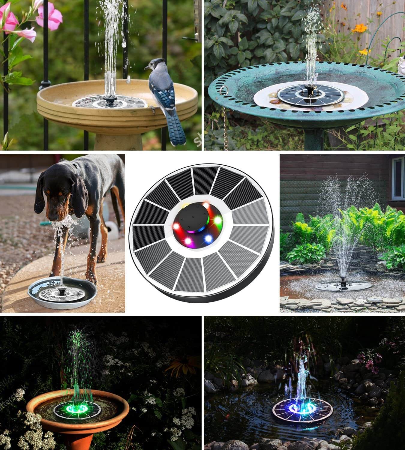 Tranquil Oasis Solar-Powered Fountain Featuring Adjustable Spray For Outdoor Decor