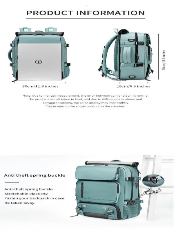 TravelMax Waterproof Backpack With USB Port And Shoe Compartment For Easy Travel