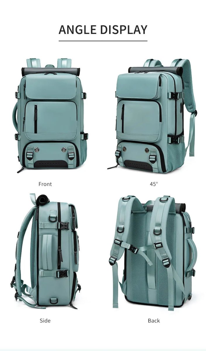 TravelMax Waterproof Backpack With USB Port And Shoe Compartment For Easy Travel