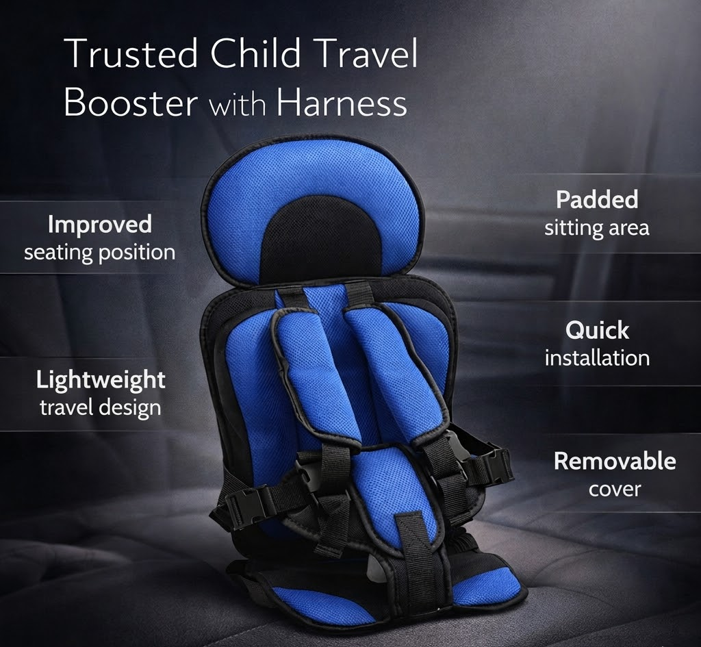 Travel Buddy Lightweight Kid Seat Booster With Padded Comfort