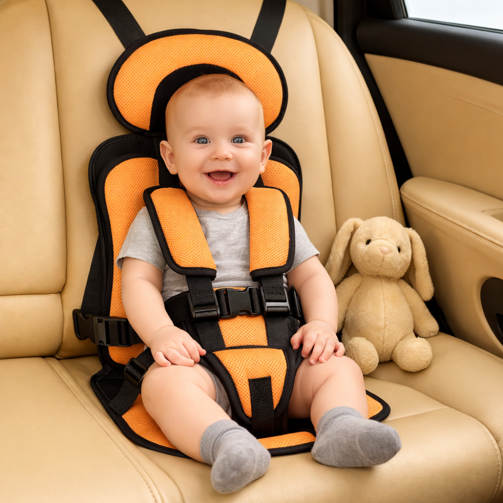 Travel Buddy Portable Lightweight Car Booster With Five Point Harness For Safer Travel