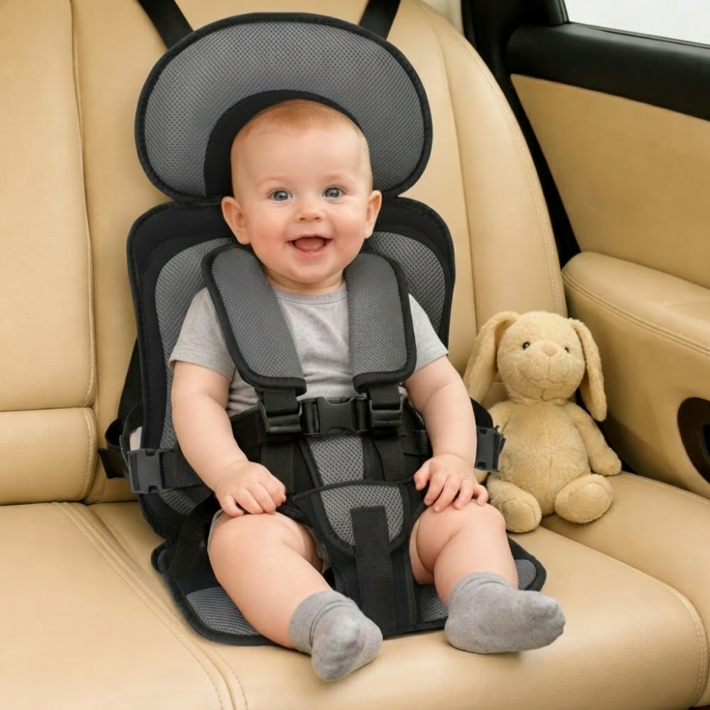 Travel Buddy Portable Lightweight Car Booster With Five Point Harness For Safer Travel