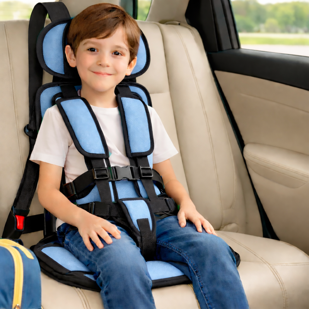 Travel Buddy Portable Lightweight Car Booster With Five Point Harness For Safer Travel