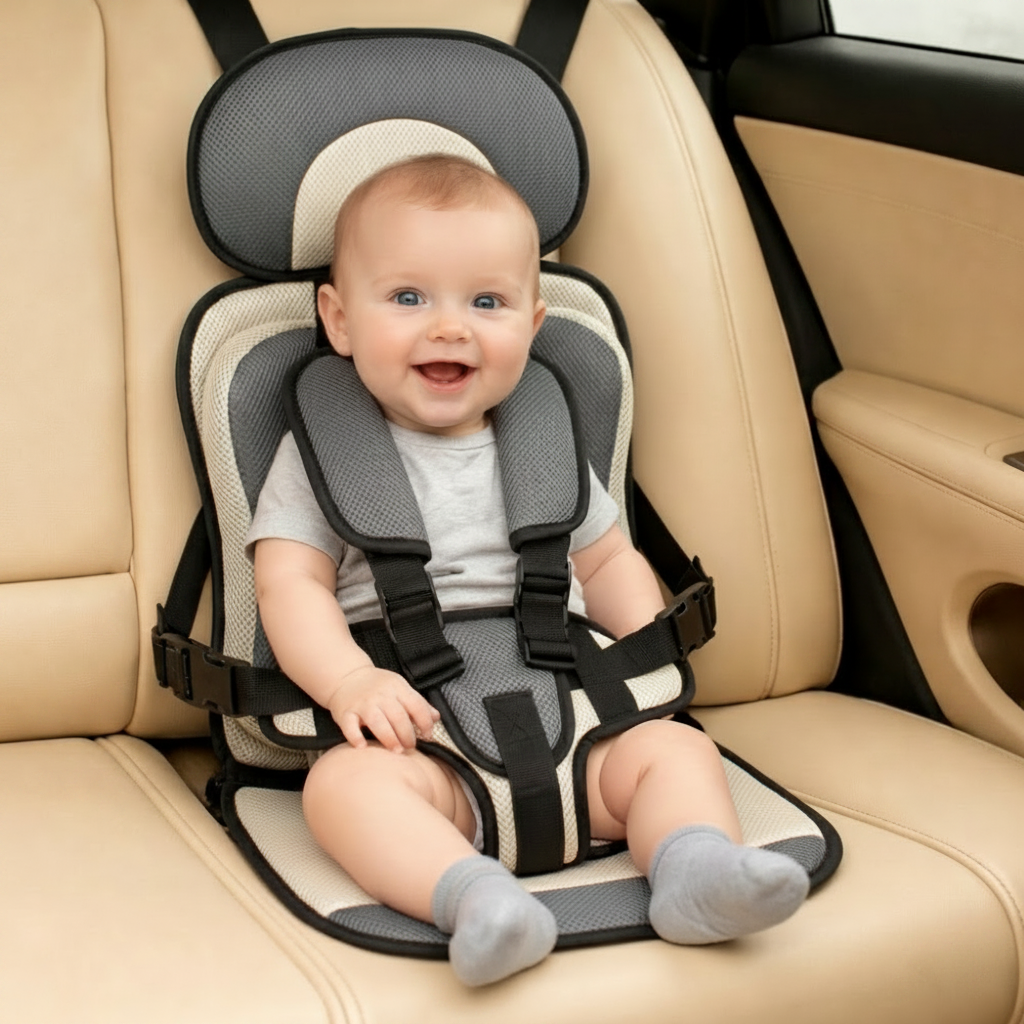 Travel Buddy Portable Lightweight Car Booster With Five Point Harness For Safer Travel