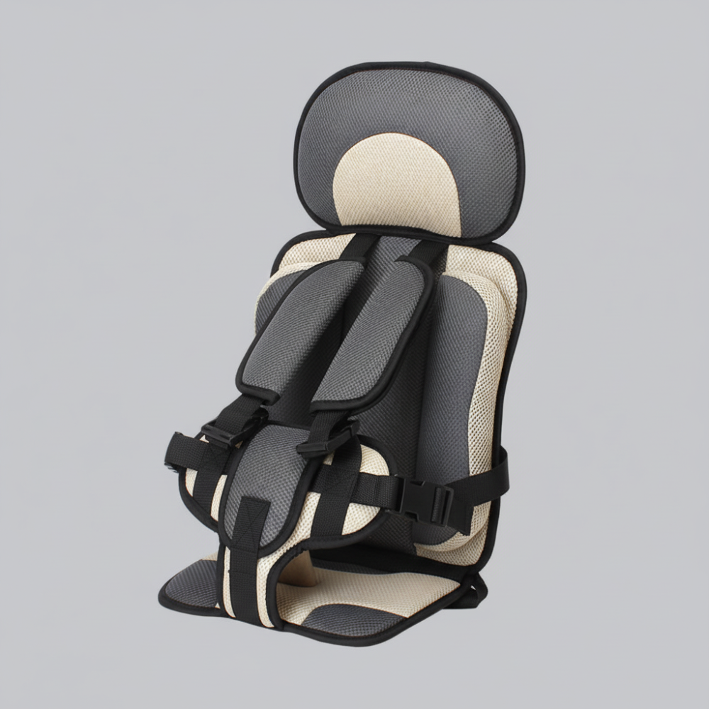 Travel Buddy Compact Car Booster Seat With Harness, Lightweight Travel Aid