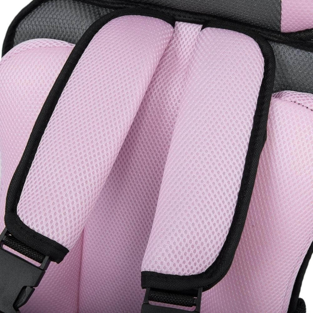 Travel Buddy Foldable Booster Car Seat With Five Point Harness For Travel Convenience
