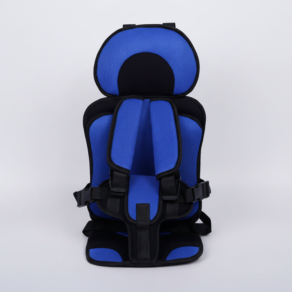 Travel Buddy Foldable Booster Car Seat With Five Point Harness For Travel Convenience