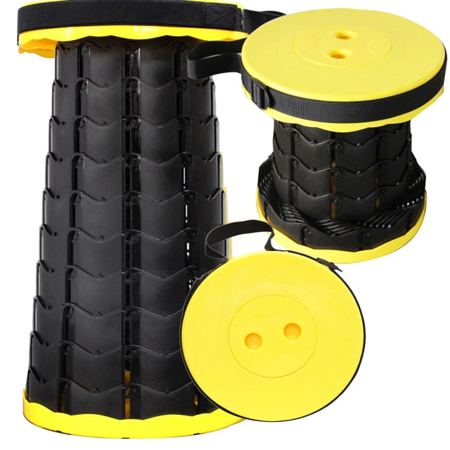 Travel Companion Foldable Stool With Height Adjustment For Lightweight Comfort On The Go