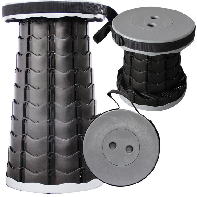 Travel Companion Foldable Stool With Height Adjustment For Lightweight Comfort On The Go