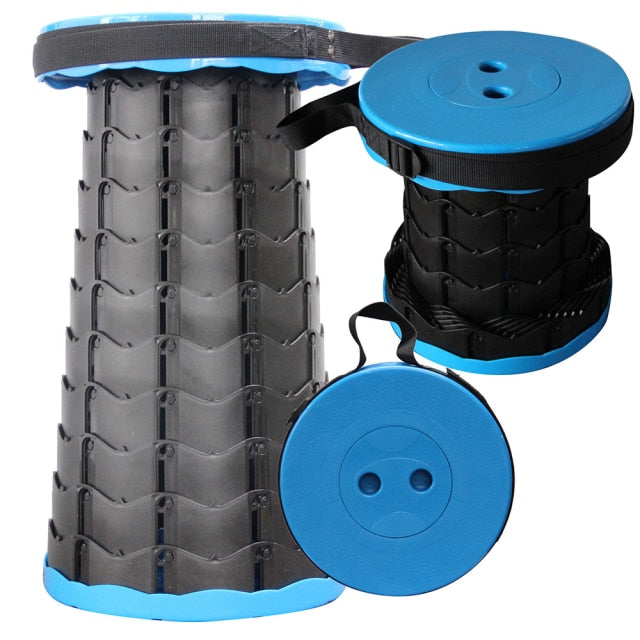 Travel Companion Foldable Stool With Height Adjustment For Lightweight Comfort On The Go