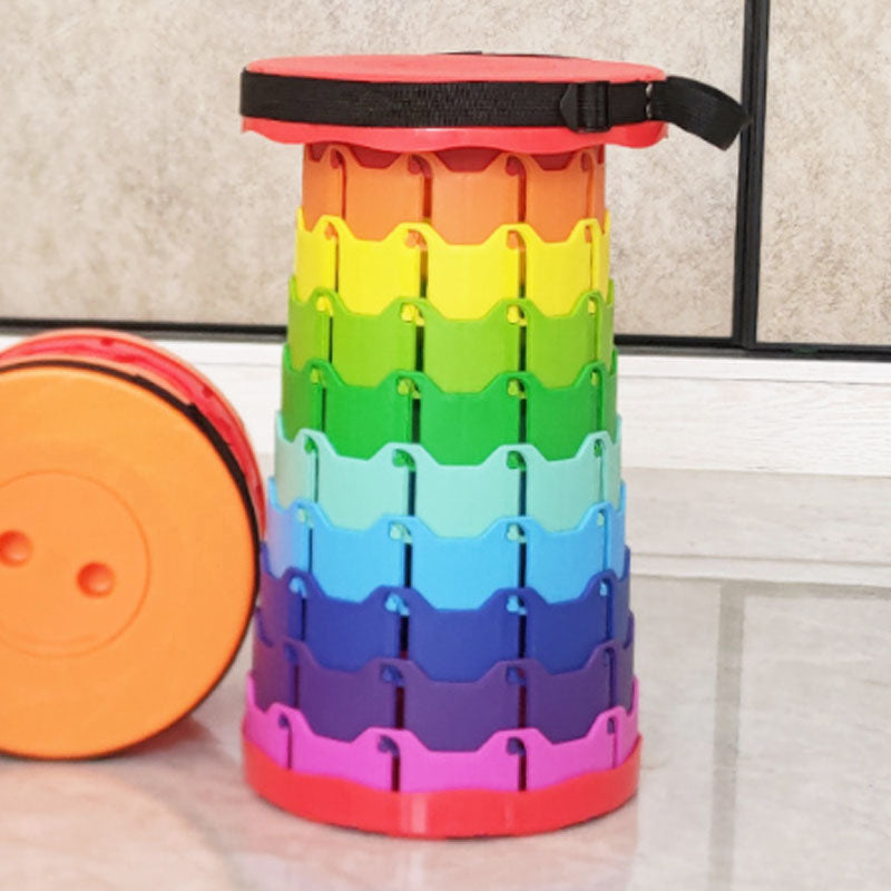 Travel Companion Foldable Stool With Height Adjustment For Lightweight Comfort On The Go