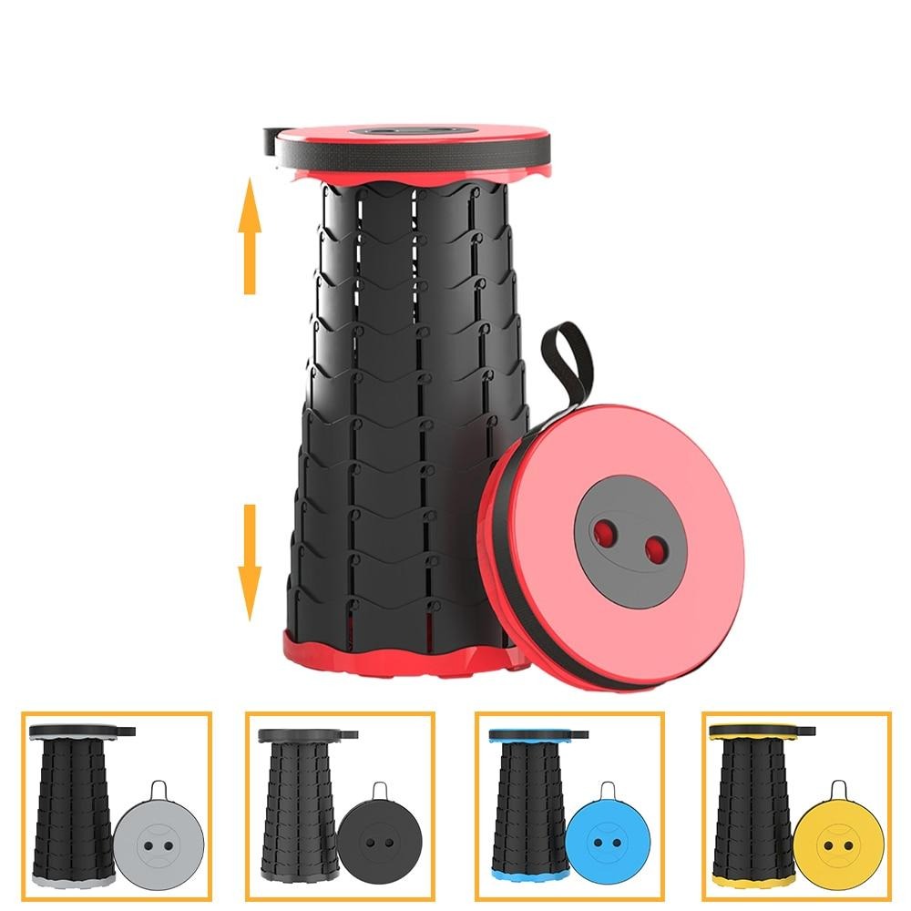Travel Companion Foldable Stool With Height Adjustment For Lightweight Comfort On The Go