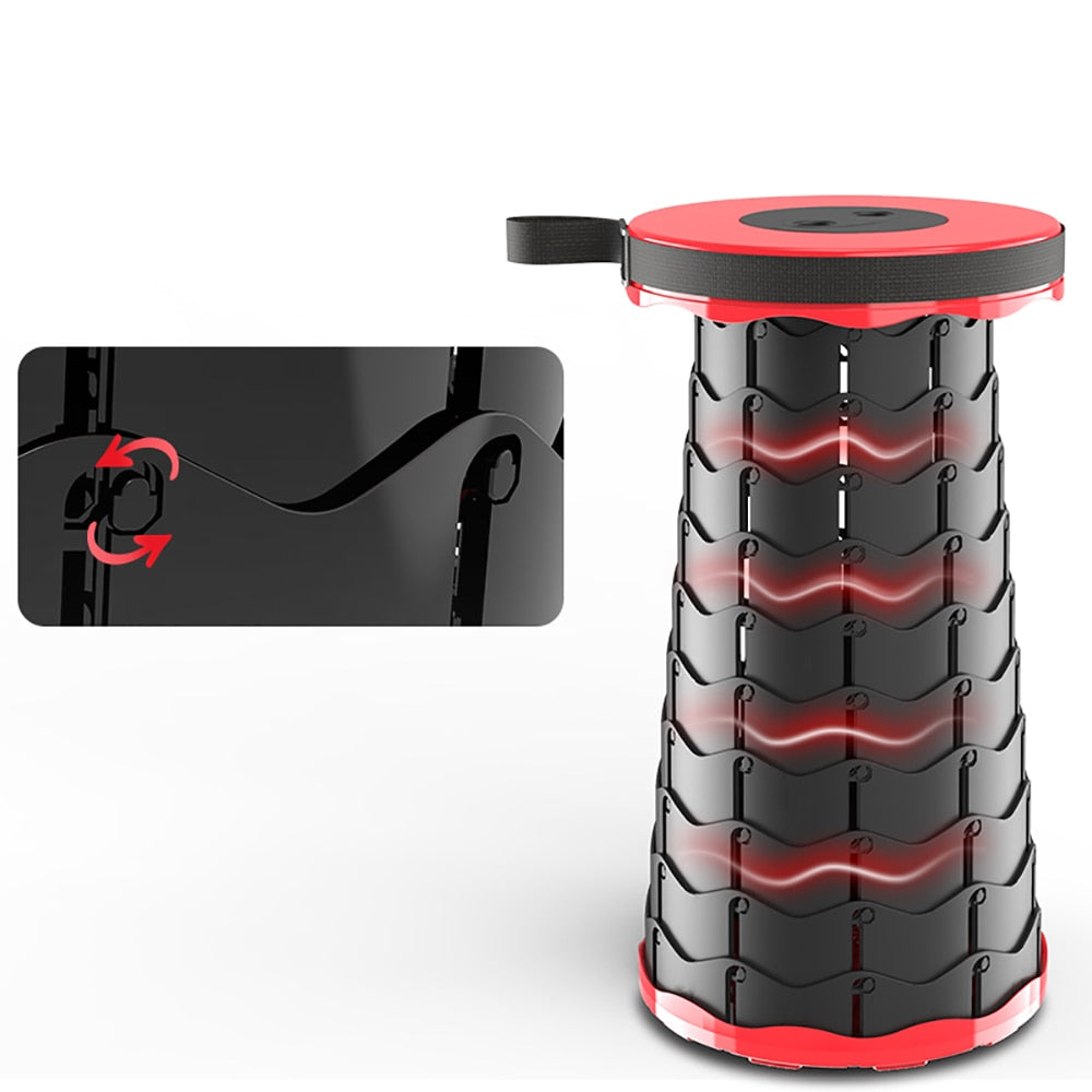 Travel Companion Foldable Stool With Height Adjustment For Lightweight Comfort On The Go