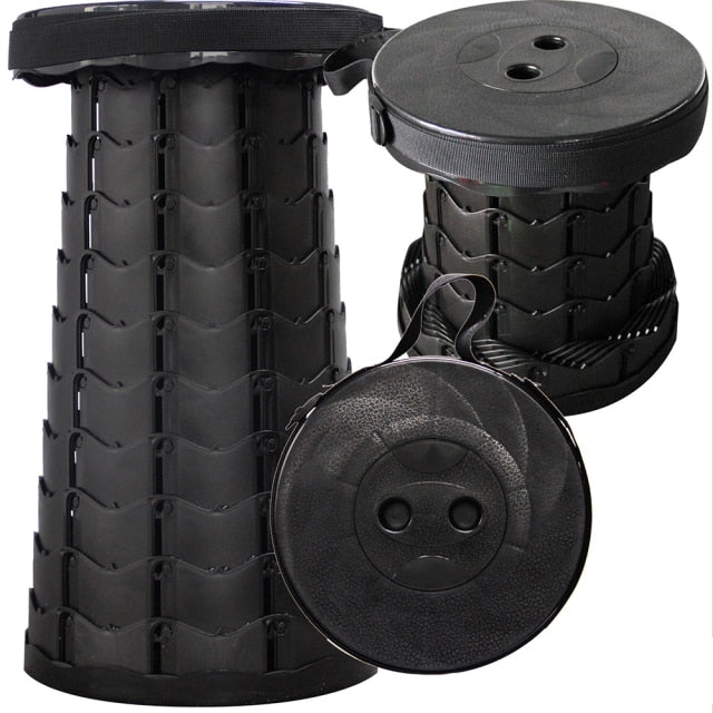 Travel Companion Foldable Stool With Height Adjustment For Lightweight Comfort On The Go