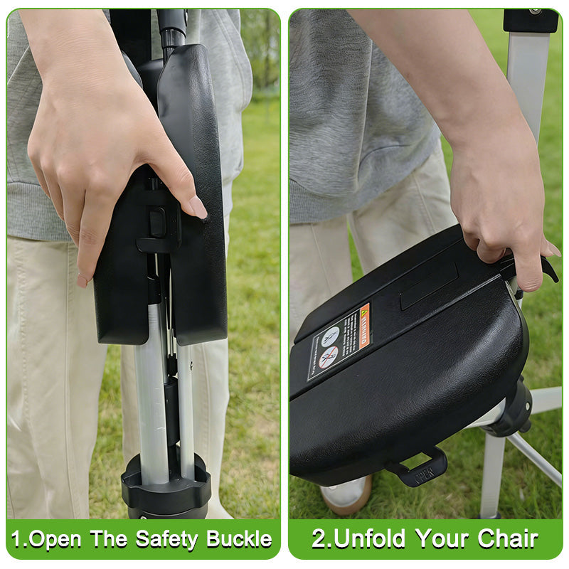 Travel Companion Foldable Walking Cane With Seat Height Adjustable Lightweight Outdoor Use