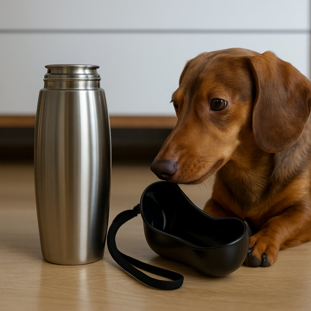 Travel Companion Insulated Dog Water Bottle With Leak-Proof Dispenser
