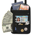 Travel Neck Pouch With RFID Blocking Passport Holder Water-Resistant