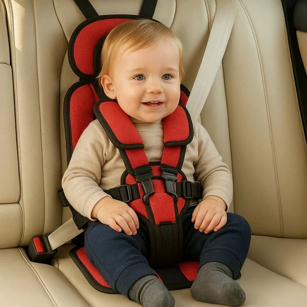 Travel Ready Foldable Kid Car Seat With 5-Point Harness, Lightweight Build