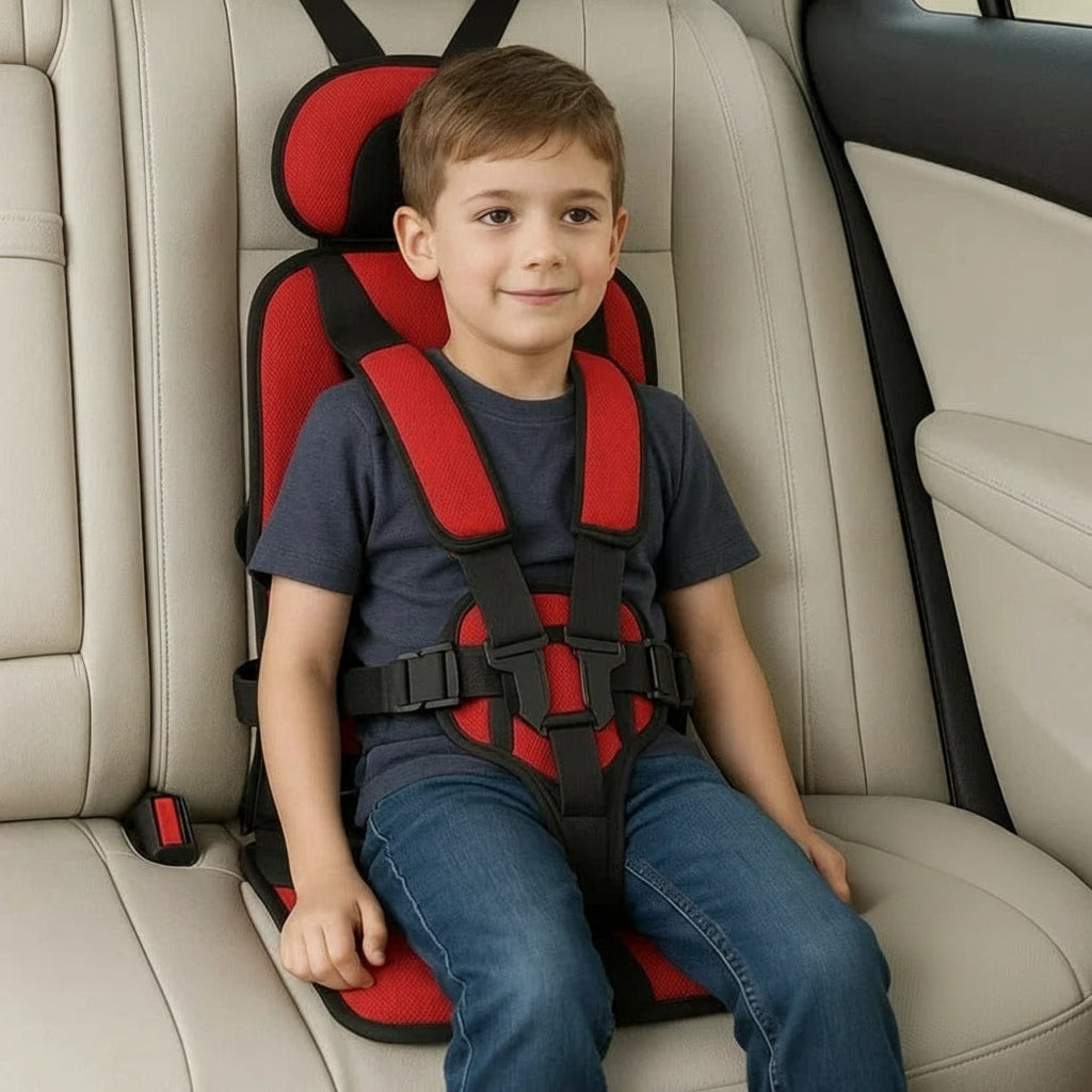 Travel Ready Foldable Kid Car Seat With 5-Point Harness, Lightweight Build