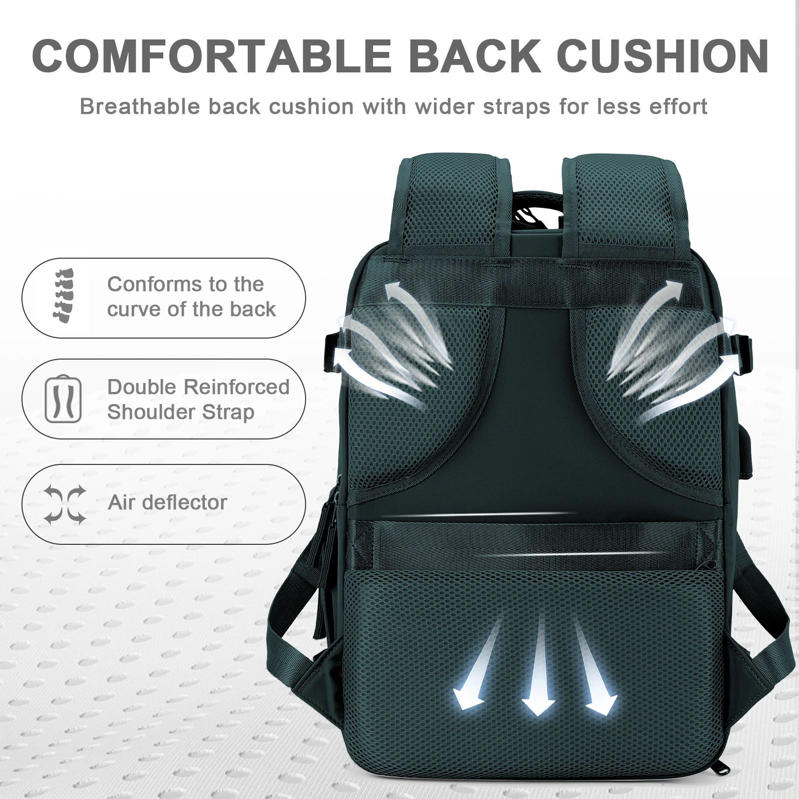 Traveler's Companion Durable Outdoor Backpack With USB Port And Water-Resistant Design