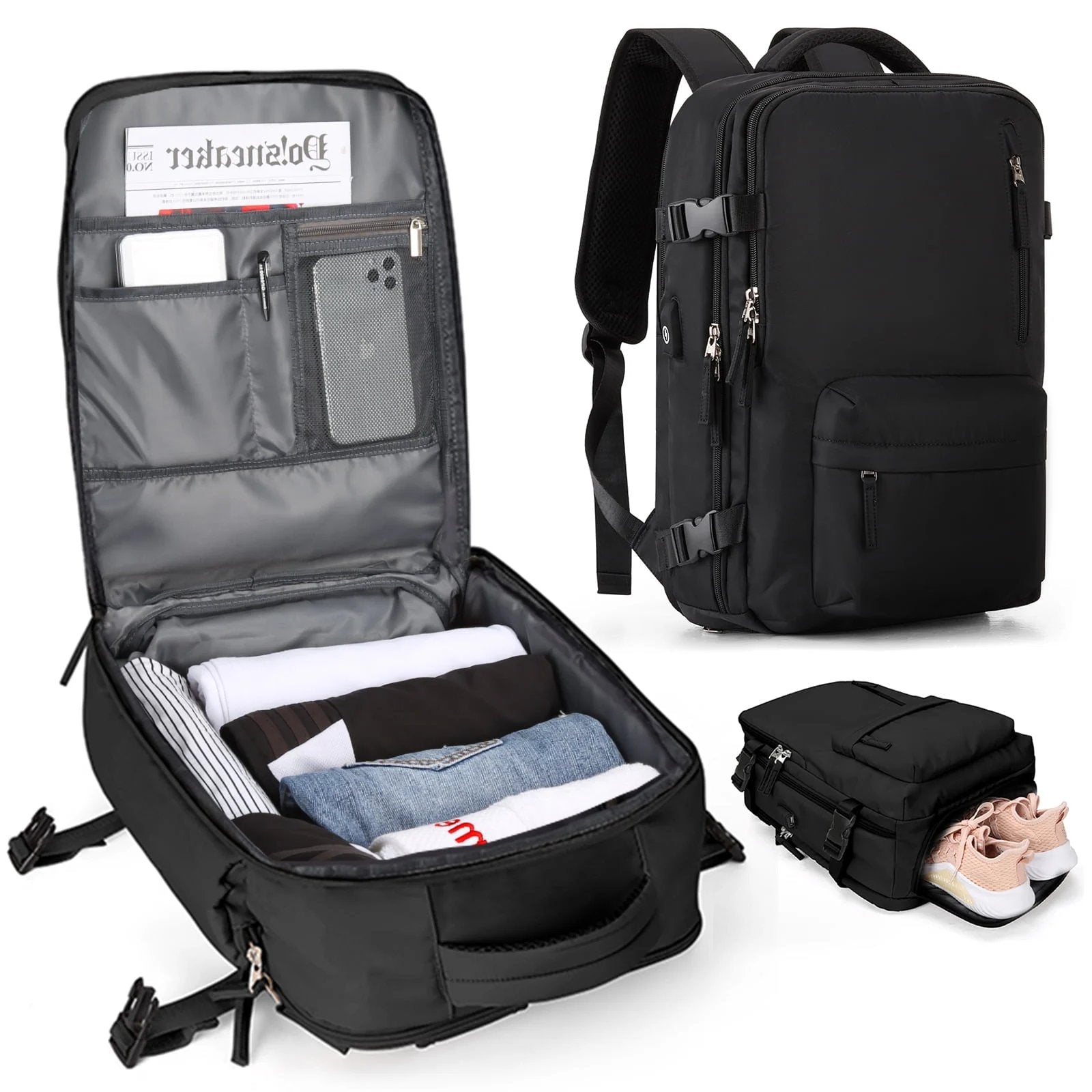 Travelliva Anti-Theft Features Women’s Travel Backpack With USB Port And Waterproof Design