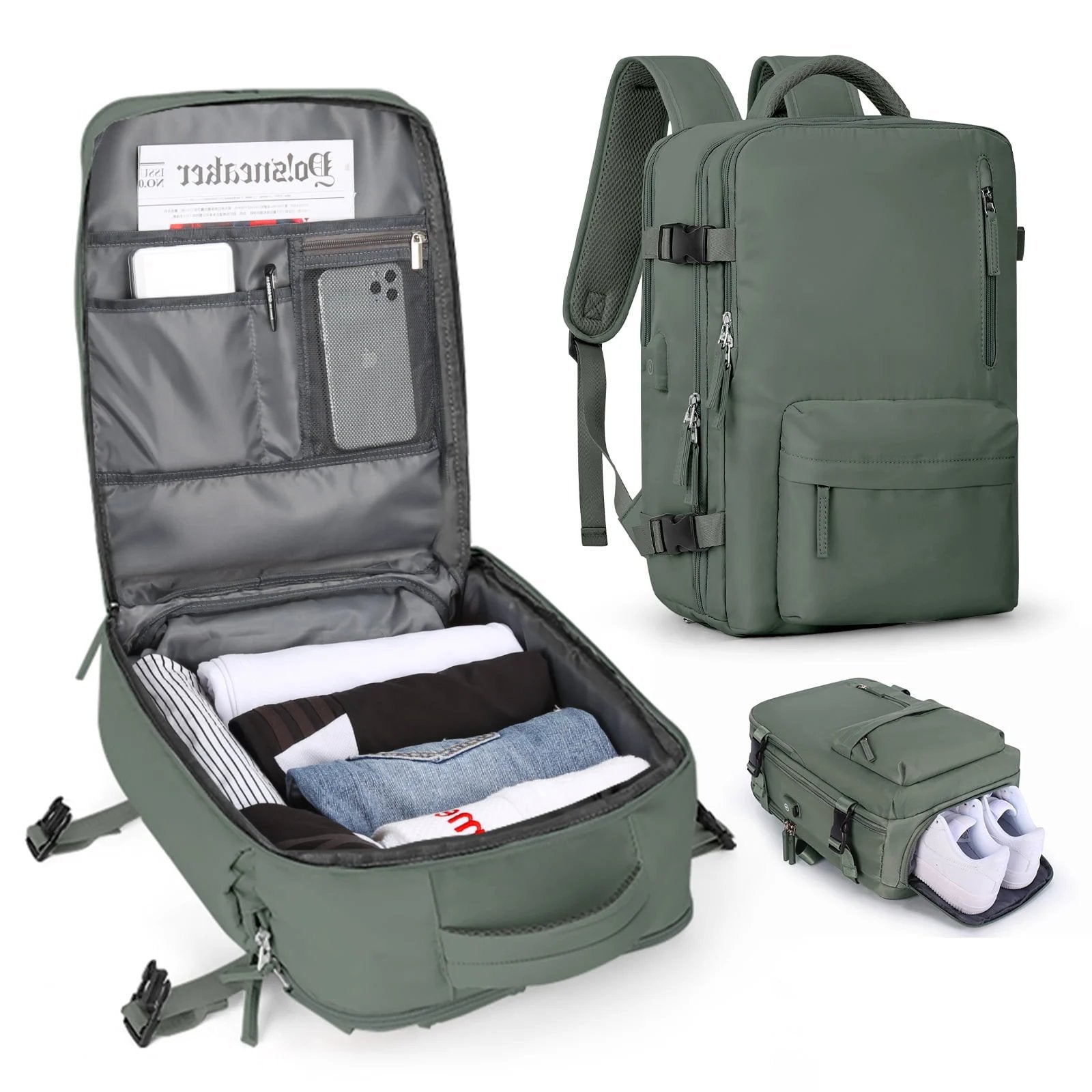 Travelliva Anti-Theft Features Women’s Travel Backpack With USB Port And Waterproof Design