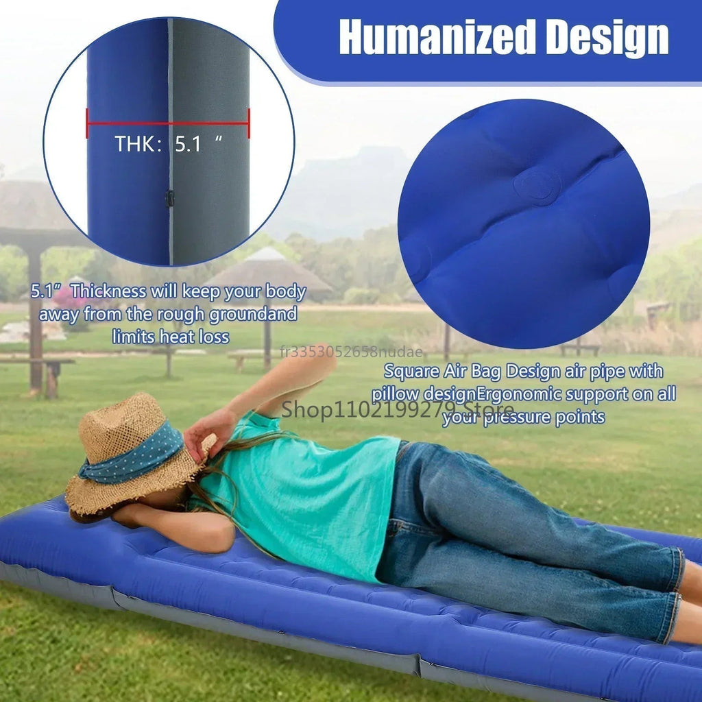 TrekBreeze Ultralight Self-Inflating Camping Pad With Built-In Foot Pump Waterproof