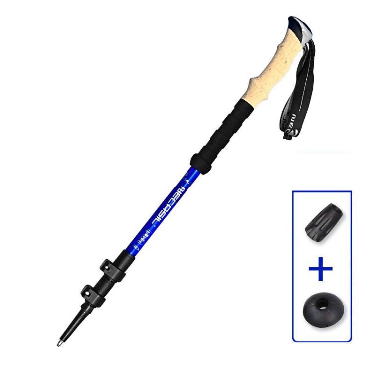 Lightweight Trekking Poles With Anti Shock System And Ergonomic Cork Grip