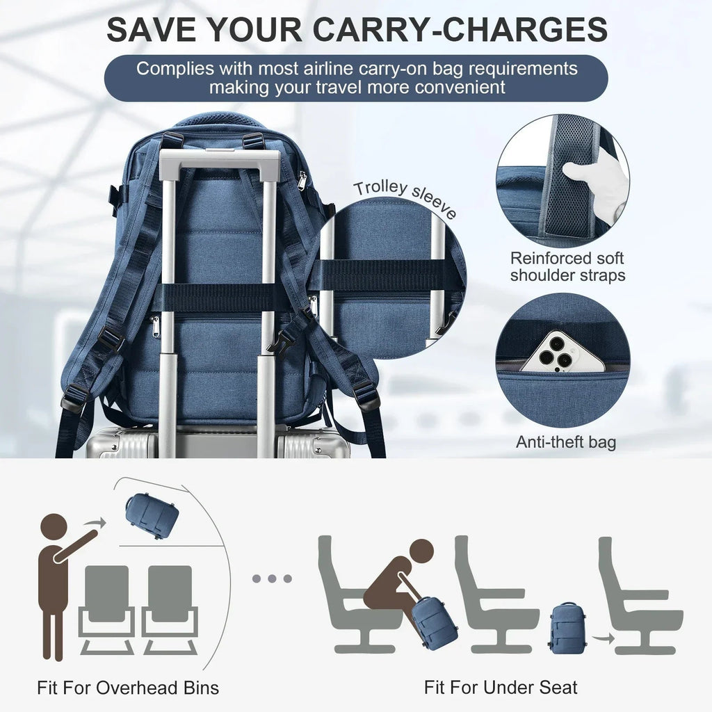 Trekvora Travel Backpack With Waterproof Design And Laptop Compartment For Active Use