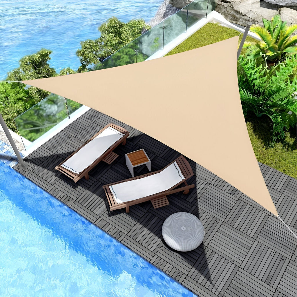 TriBlocker Outdoor Shade Sail With Waterproof Construction And UV Protection