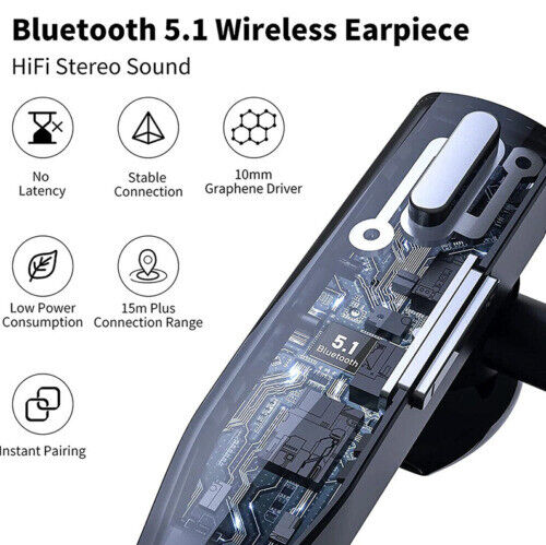 TruCall Bluetooth Headset With Noise Cancelling And Up To 25 Hours Talk Time