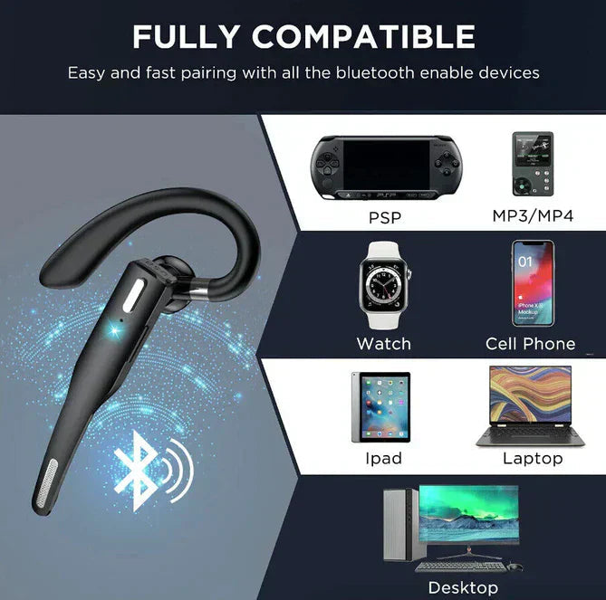 TruCall Bluetooth Headset With Noise Cancelling And Up To 25 Hours Talk Time