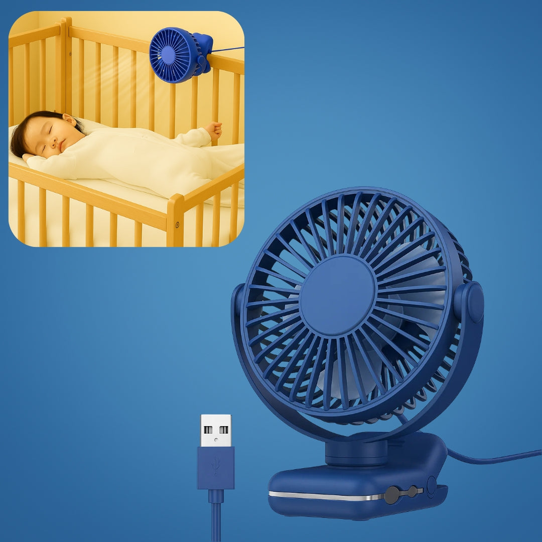 USB Desk Fan Delivers Quiet Air Circulation For Home And Office