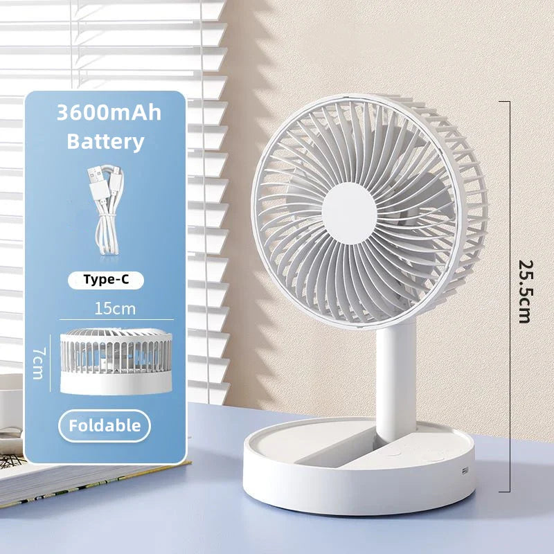 USB Table Fan With Four-Speed Settings For Indoor And Outdoor Comfort