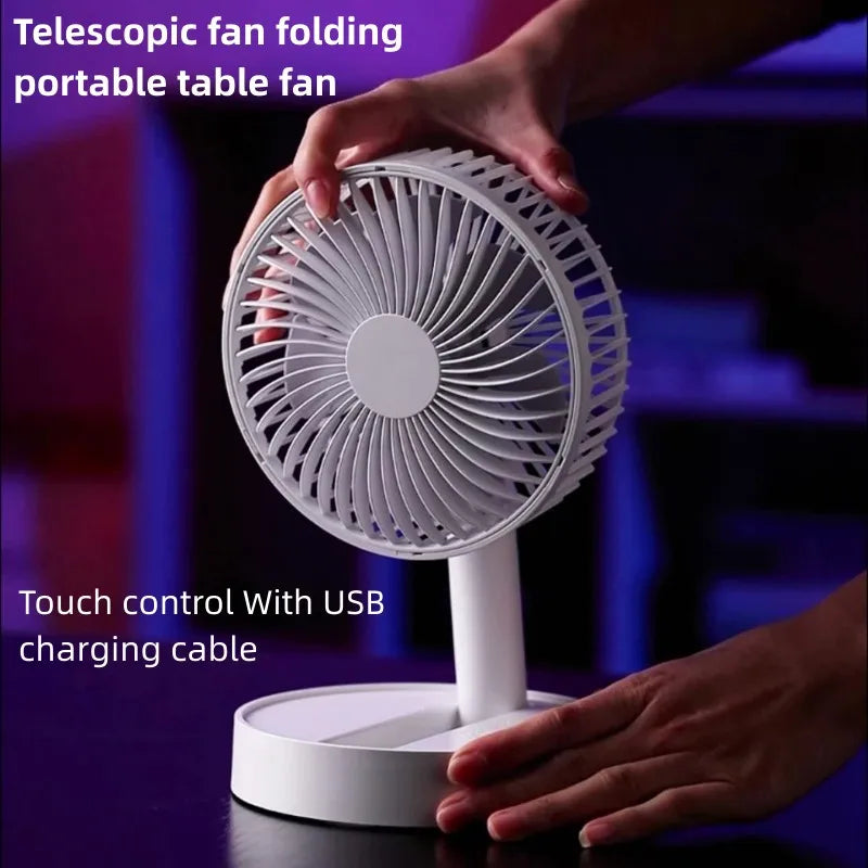 USB Table Fan With Four-Speed Settings For Indoor And Outdoor Comfort