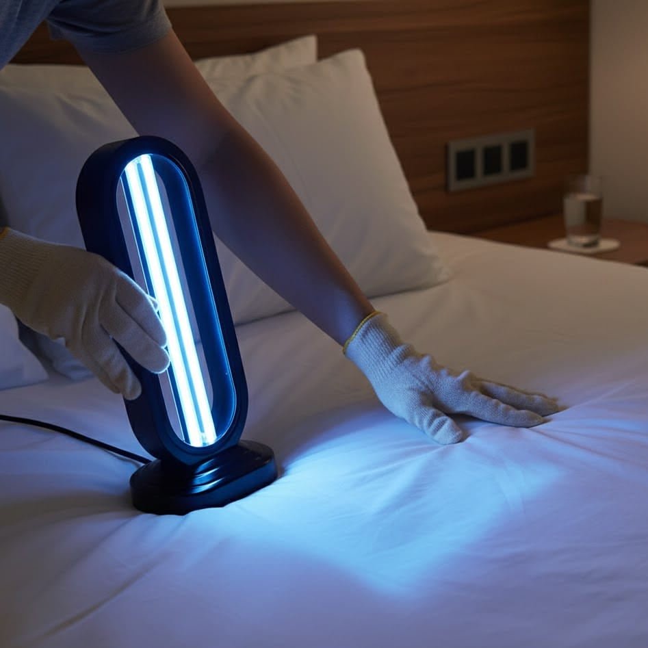 NovaGuard Compact UV-C Sterilization Lamp For Home Use Kills Bed Bugs And Bacteria
