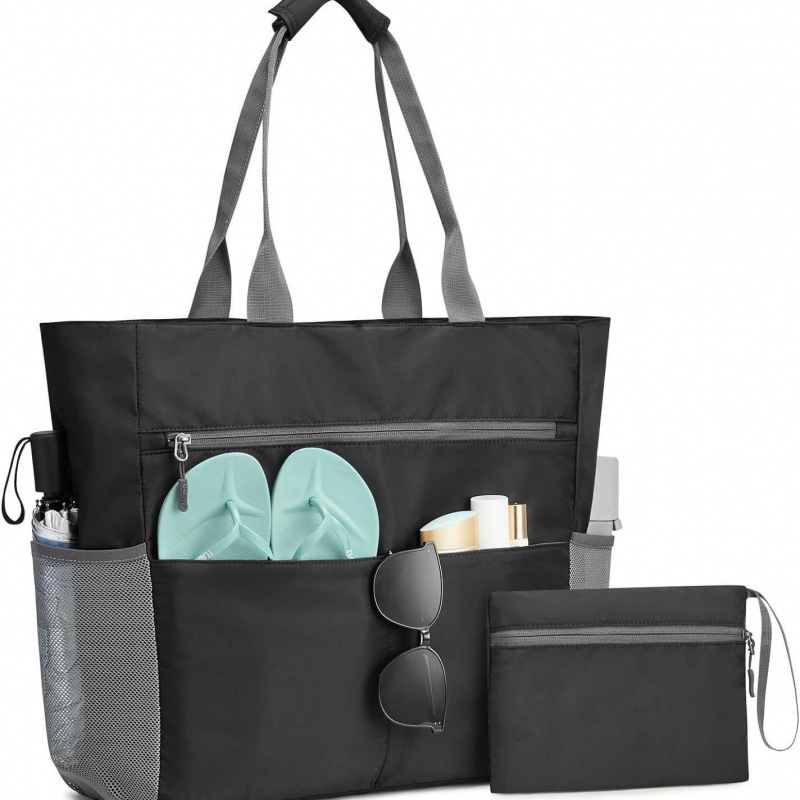 Ultimate Beach Tote Oversized Waterproof Tote With Thirteen Pockets For Summer Travel