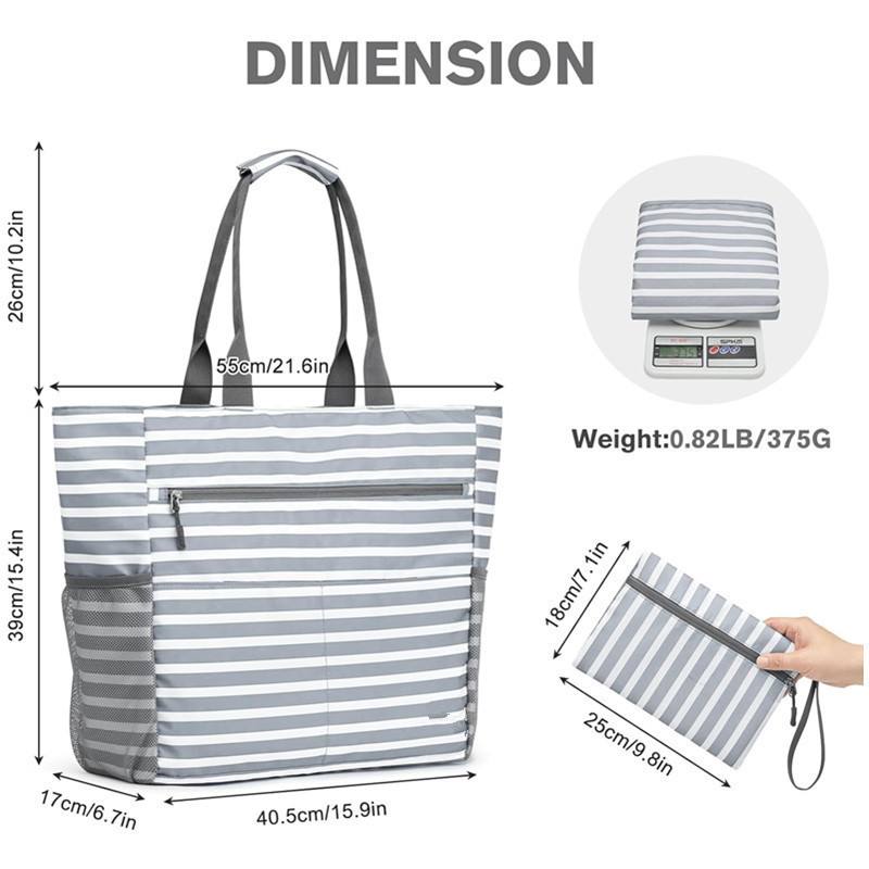 Ultimate Beach Tote Oversized Waterproof Tote With Thirteen Pockets For Summer Travel