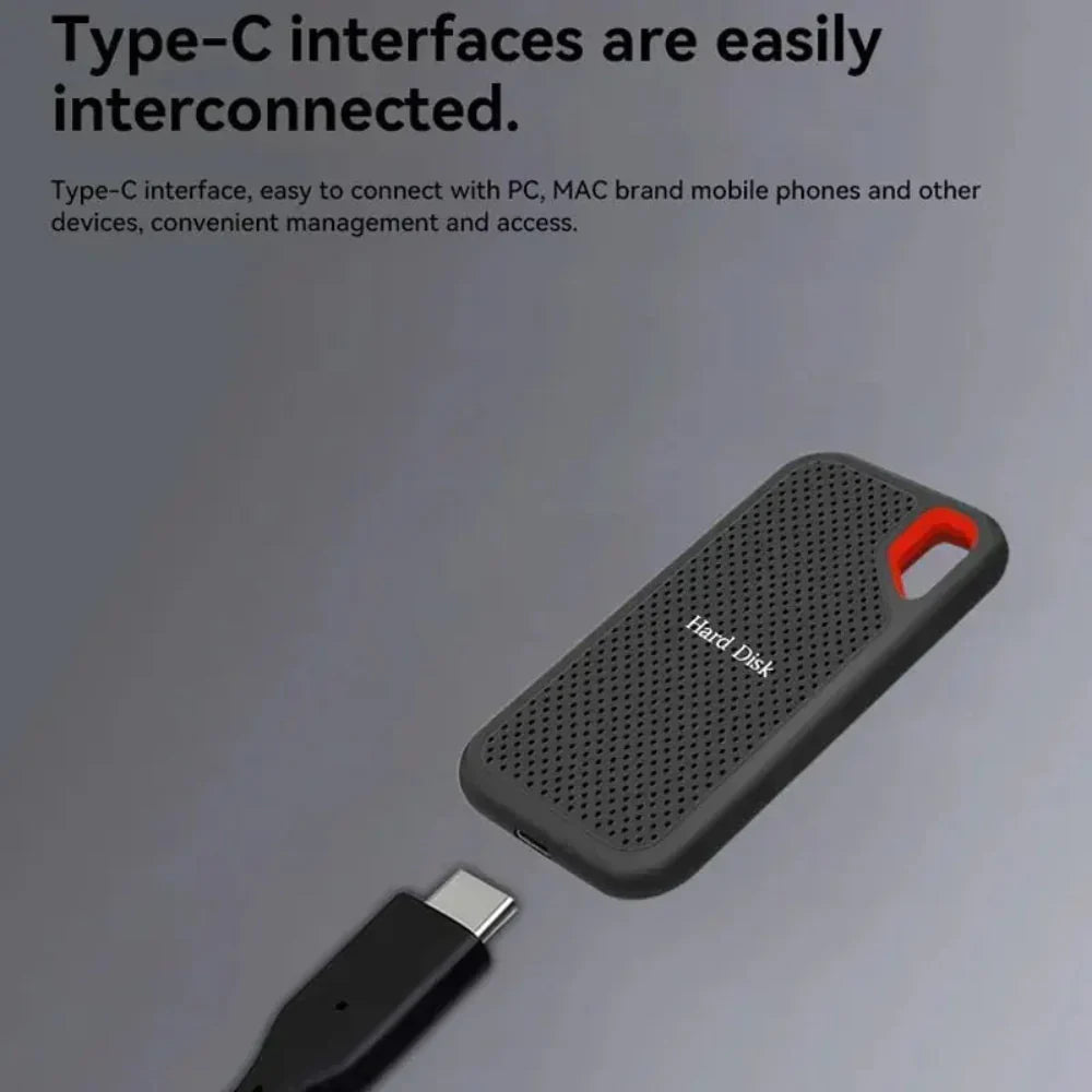 Fast External SSD With Shock-Resistant Design For Secure Storage