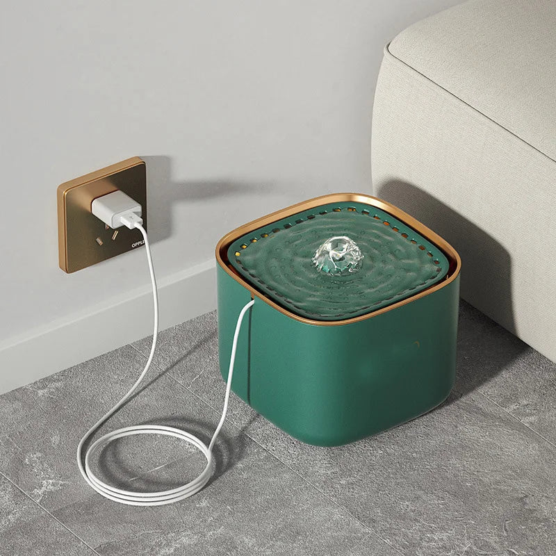 Quiet 3L Pet Drinking Fountain With Adjustable Flow For Cats And Dogs