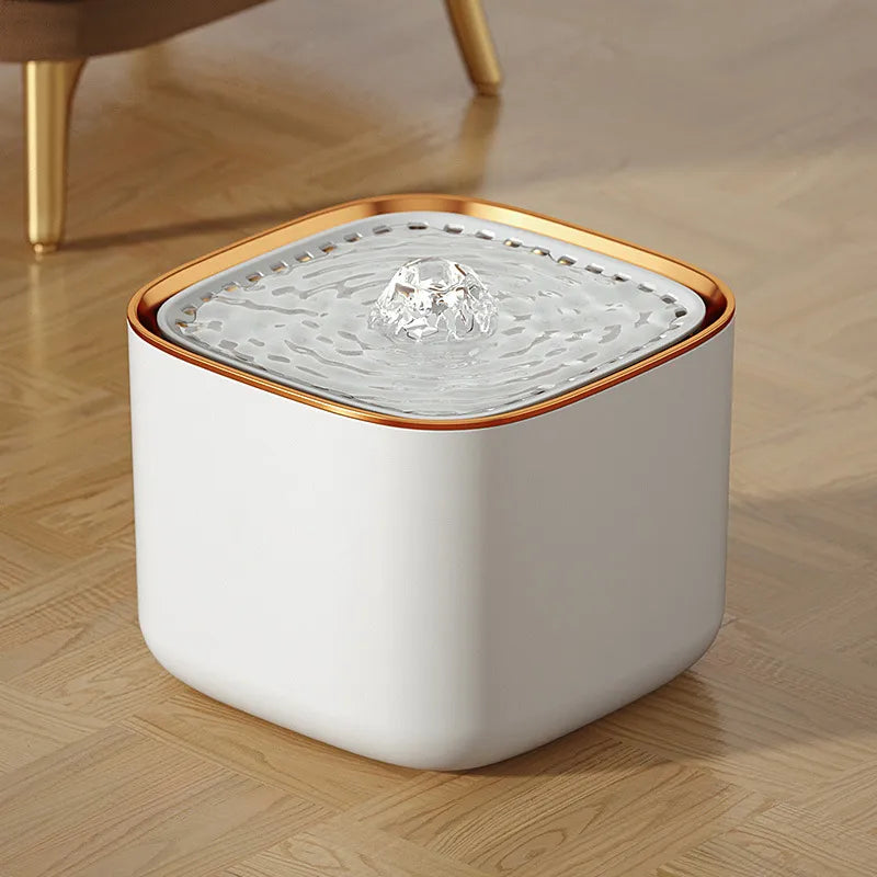 Quiet 3L Pet Drinking Fountain With Adjustable Flow For Cats And Dogs