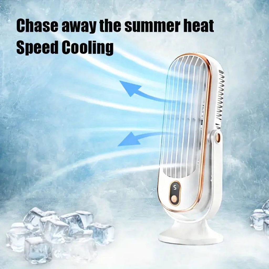USB Desk Fan With Rechargeable Battery For Quiet, Compact Cooling