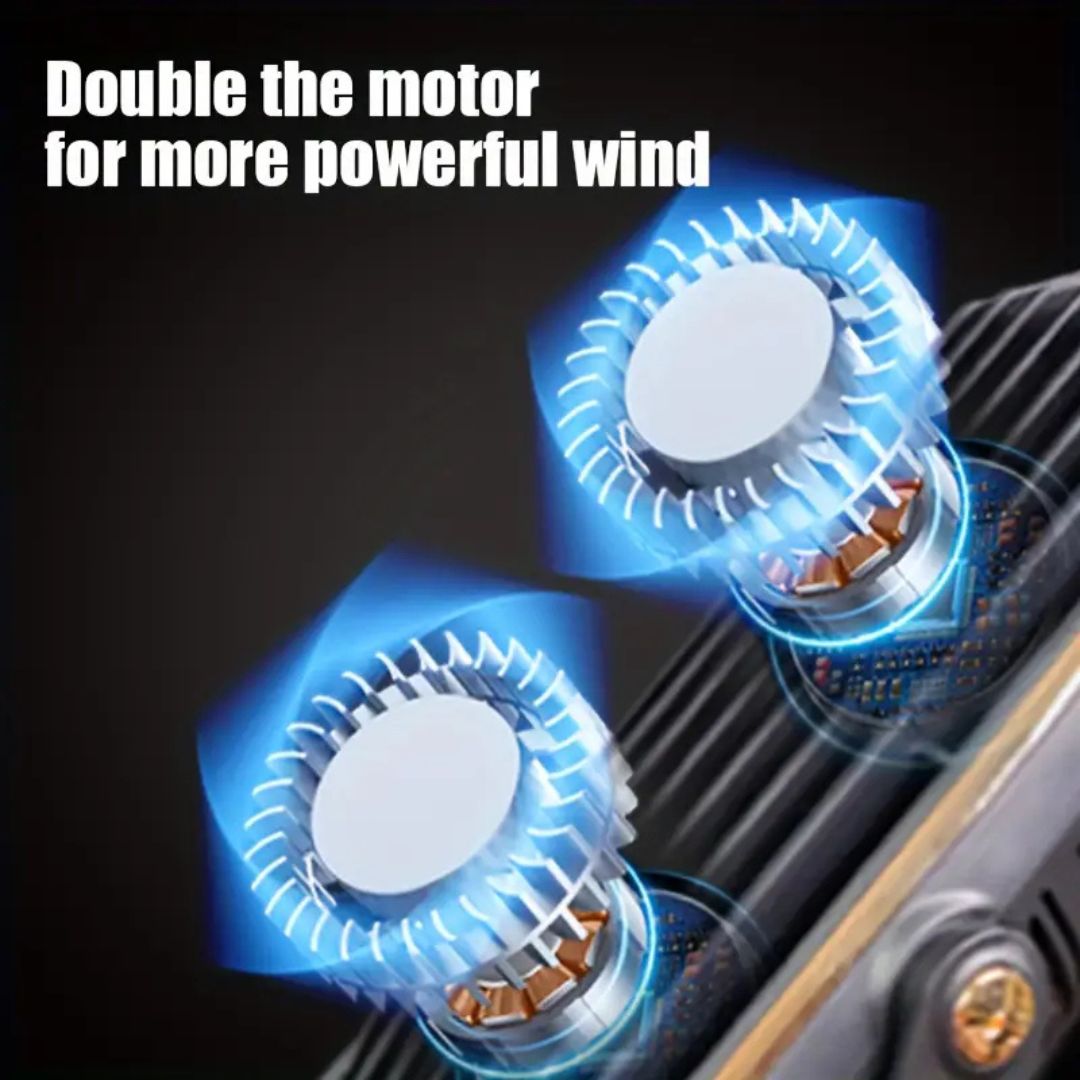 USB Desk Fan With Rechargeable Battery For Quiet, Compact Cooling
