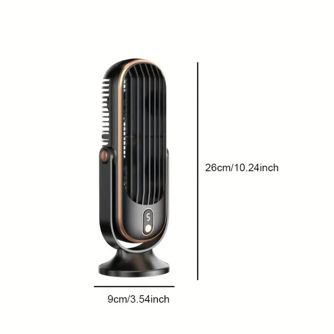 USB Desk Fan With Rechargeable Battery For Quiet, Compact Cooling