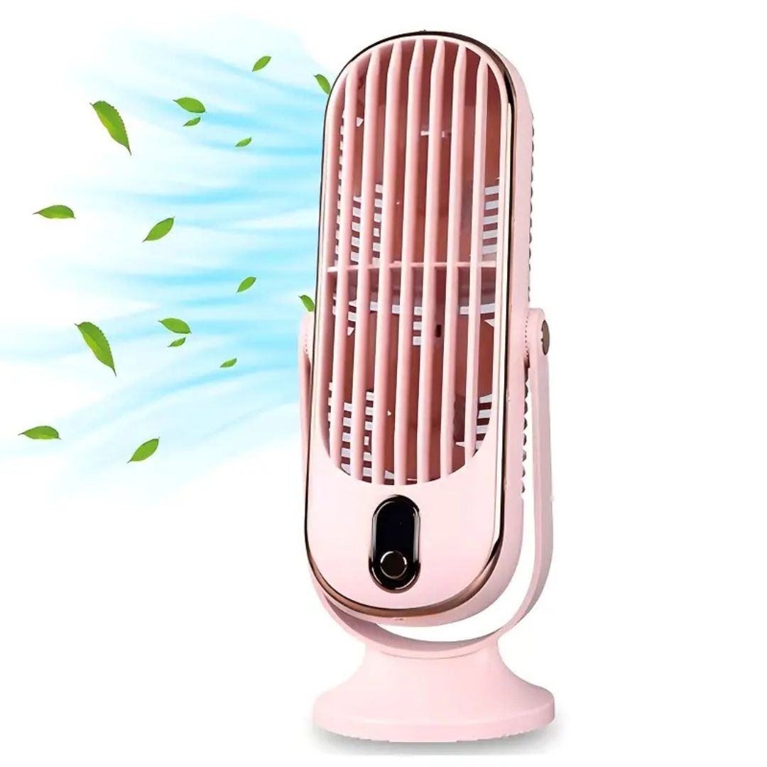 USB Desk Fan With Rechargeable Battery For Quiet, Compact Cooling